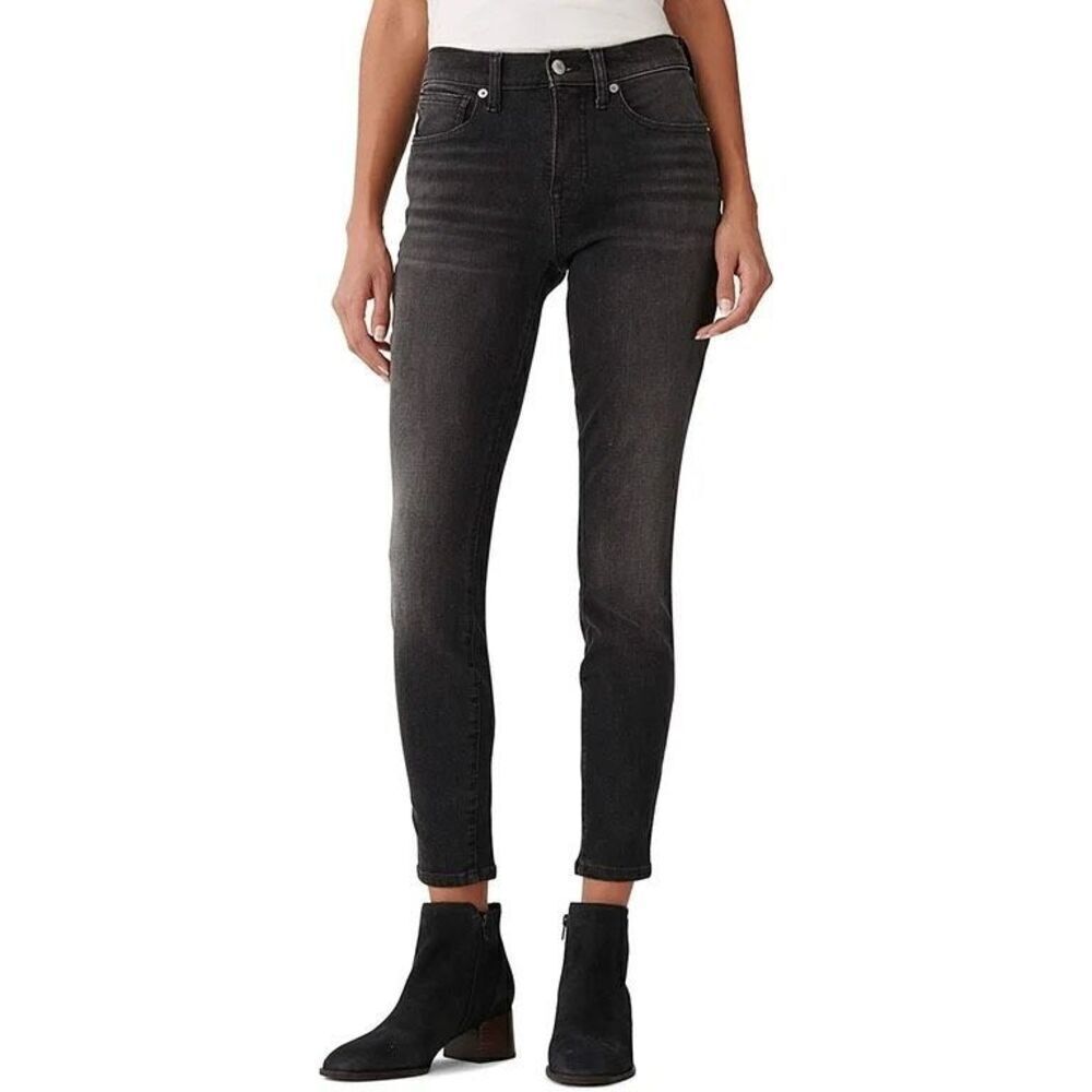 Lucky Brand Jeans Black Fade Wash High Rise Bridgette Unfinished Skinny Ankle Je